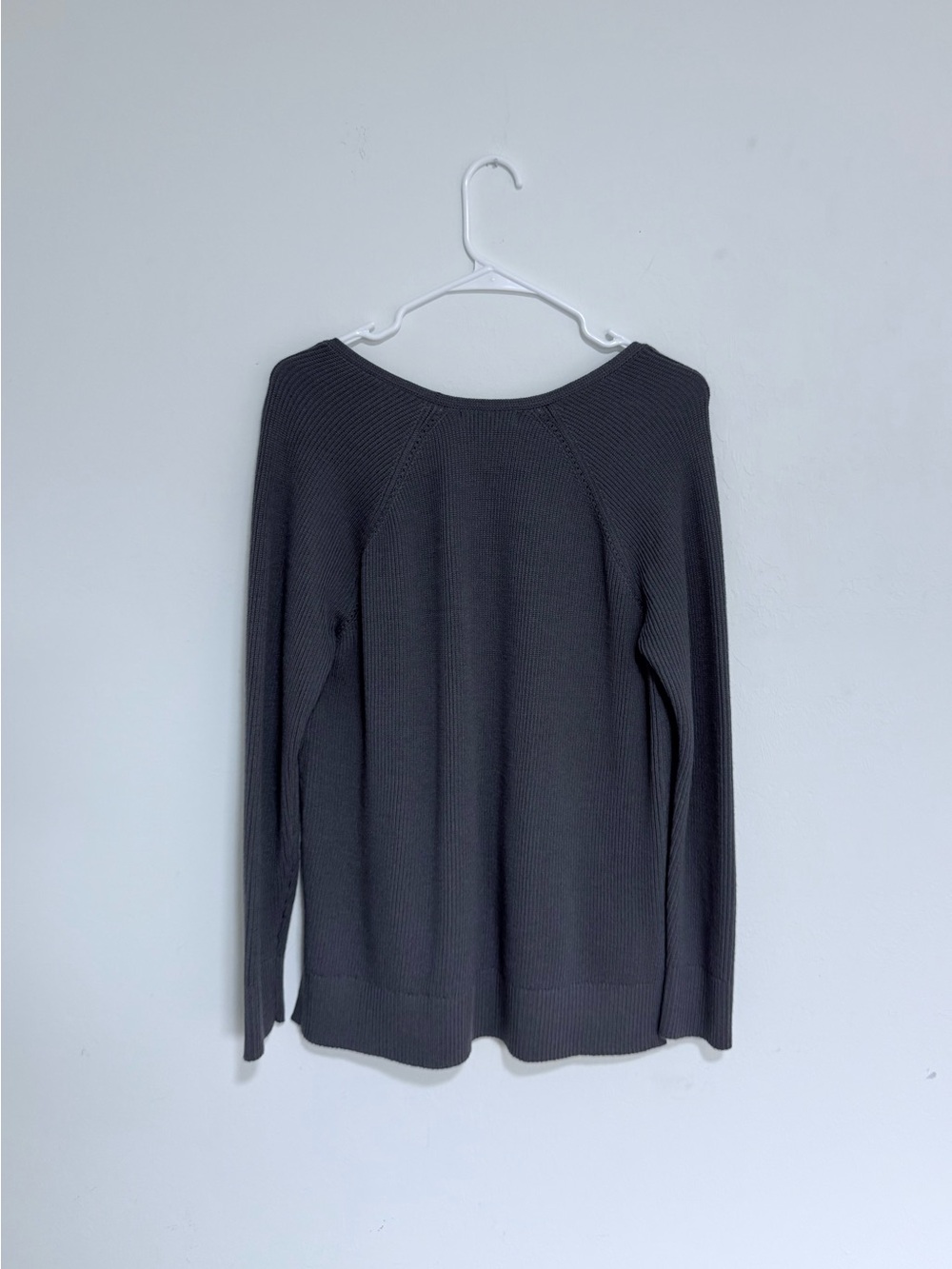 Athleta V-Neck Knit Sweater in Nightfall Purple - Picture 3 of 5